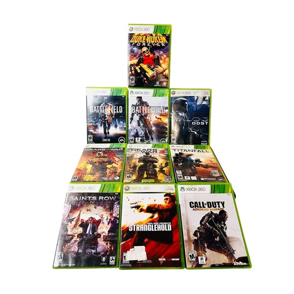 Lot Of 10 Xbox 360 Games - Call Of Duty, Gears of War, Halo, Battlefield + More